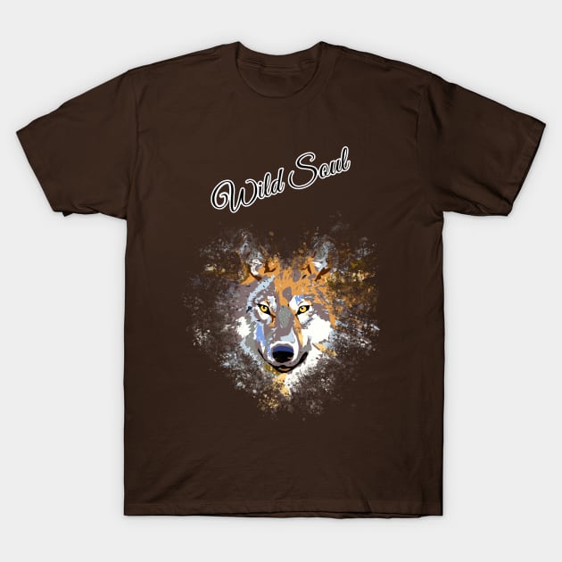 Wolf. Wild Soul. Magical time. T-Shirt by Wild Soul